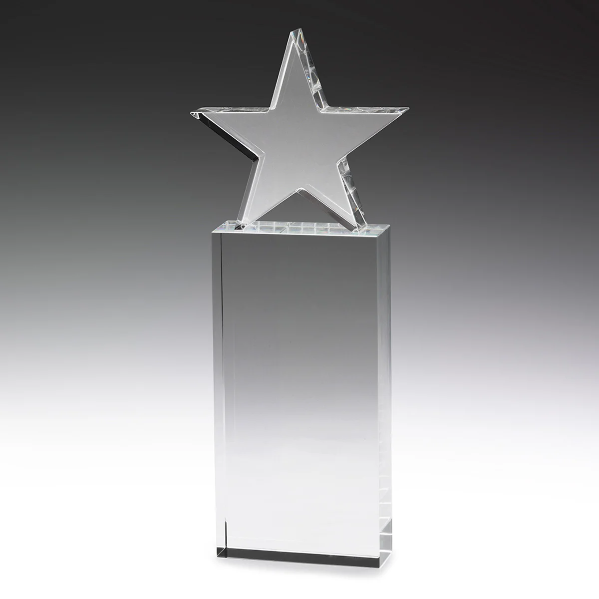 cy255-grey-bg Crystal star award with crystal construction