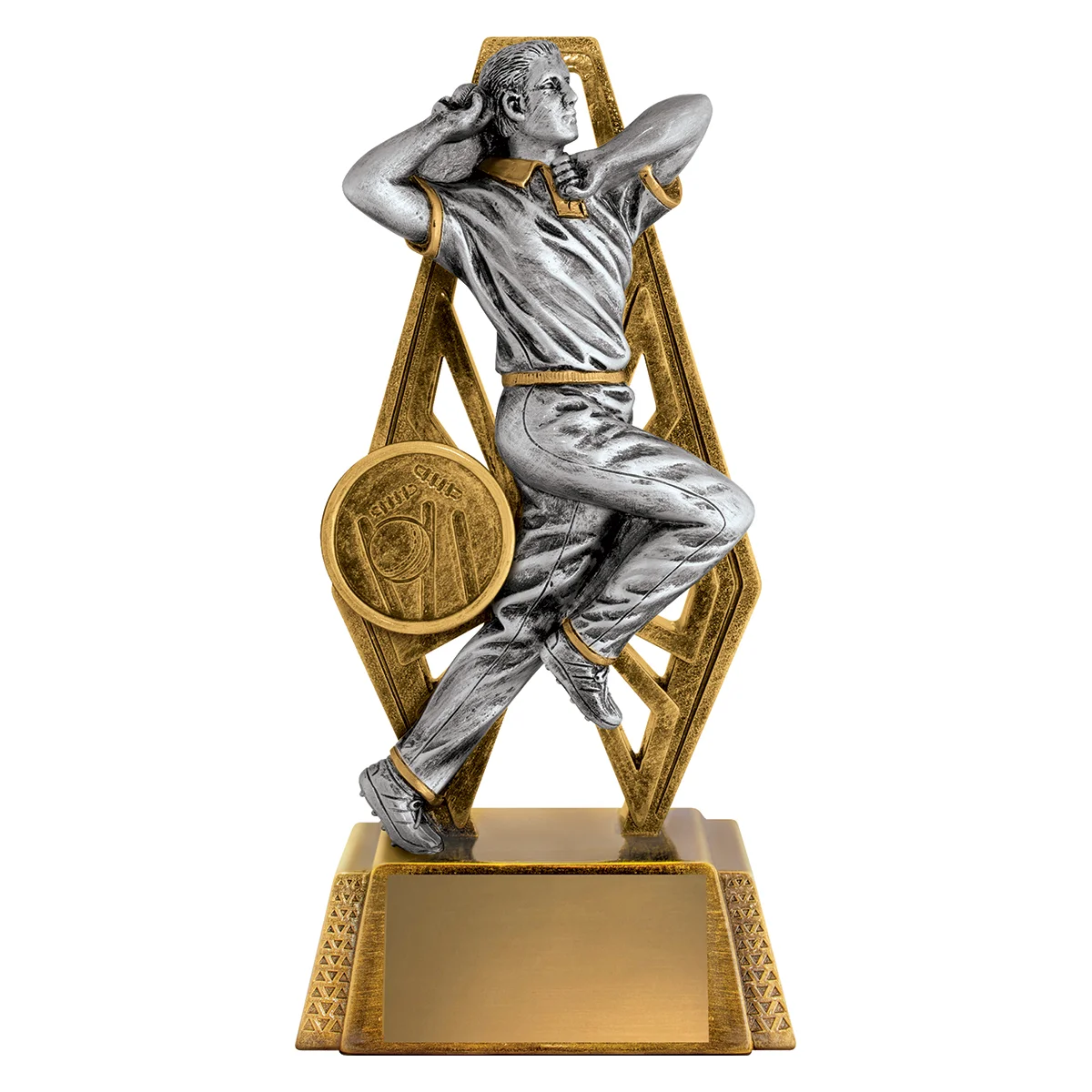 -gold Silver / gold cyber bowling with resin construction