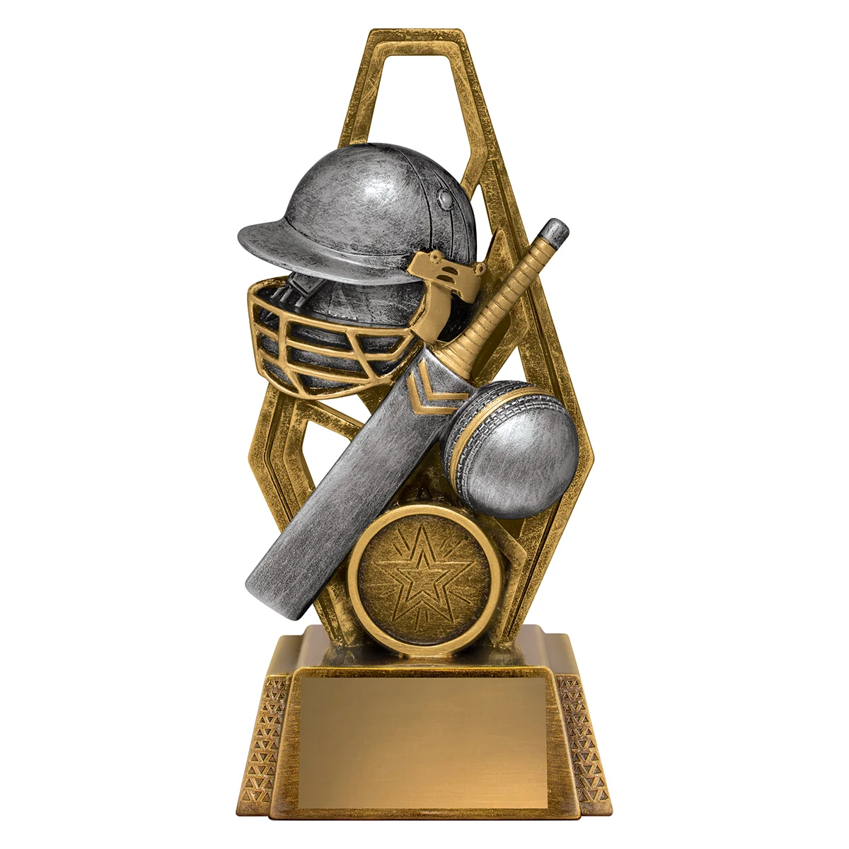 -gold Silver / gold cyber cricket with resin construction