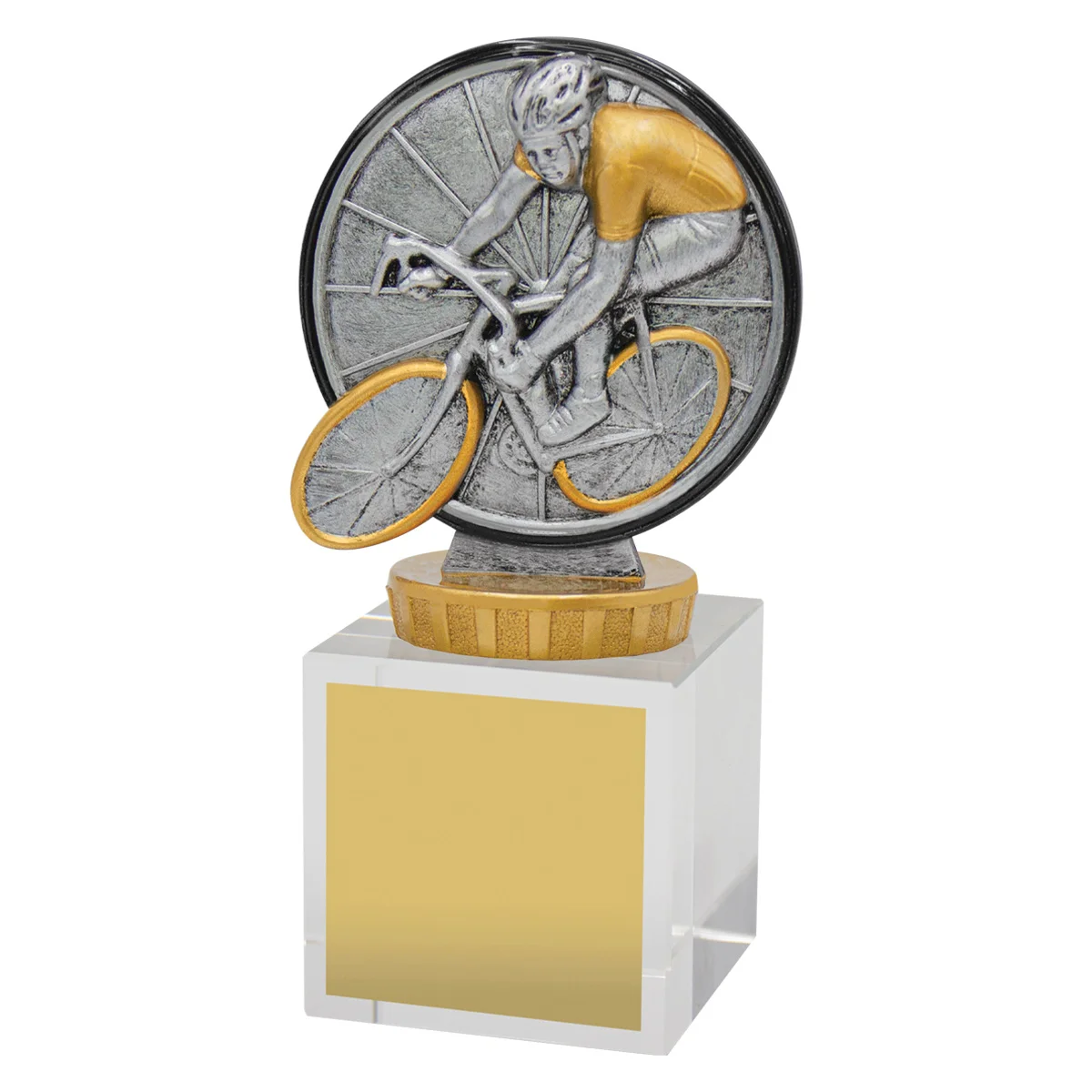 ub64a-silver Silver cycling budget crystal with crystal construction