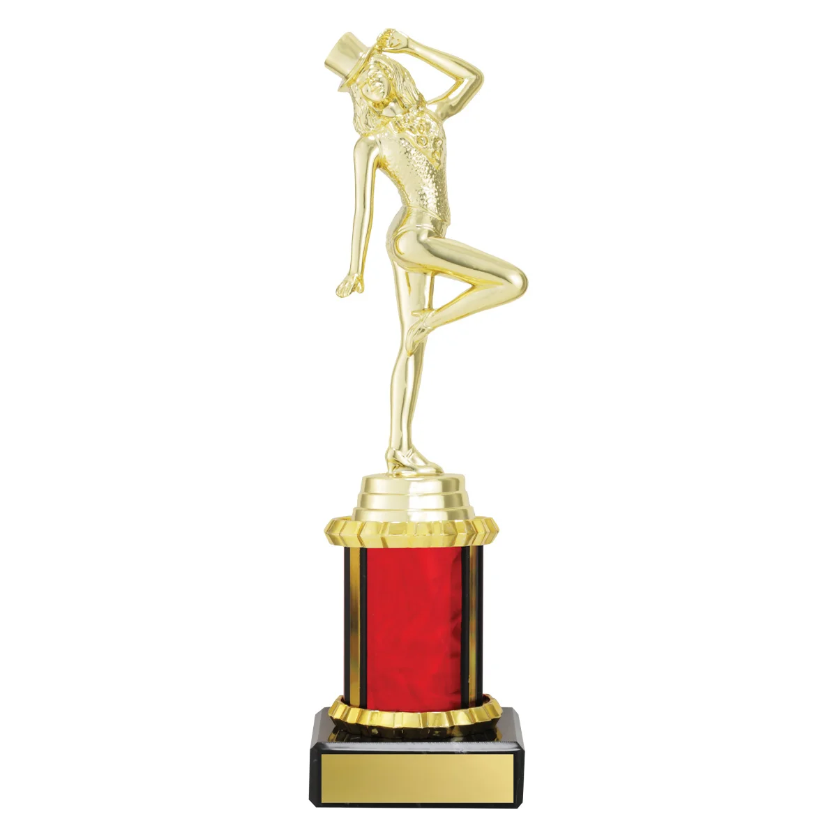 d5111b-red Red dance dazzle with plastic / marble construction