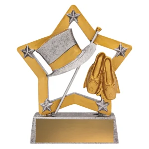Silver dance mini star with resin construction