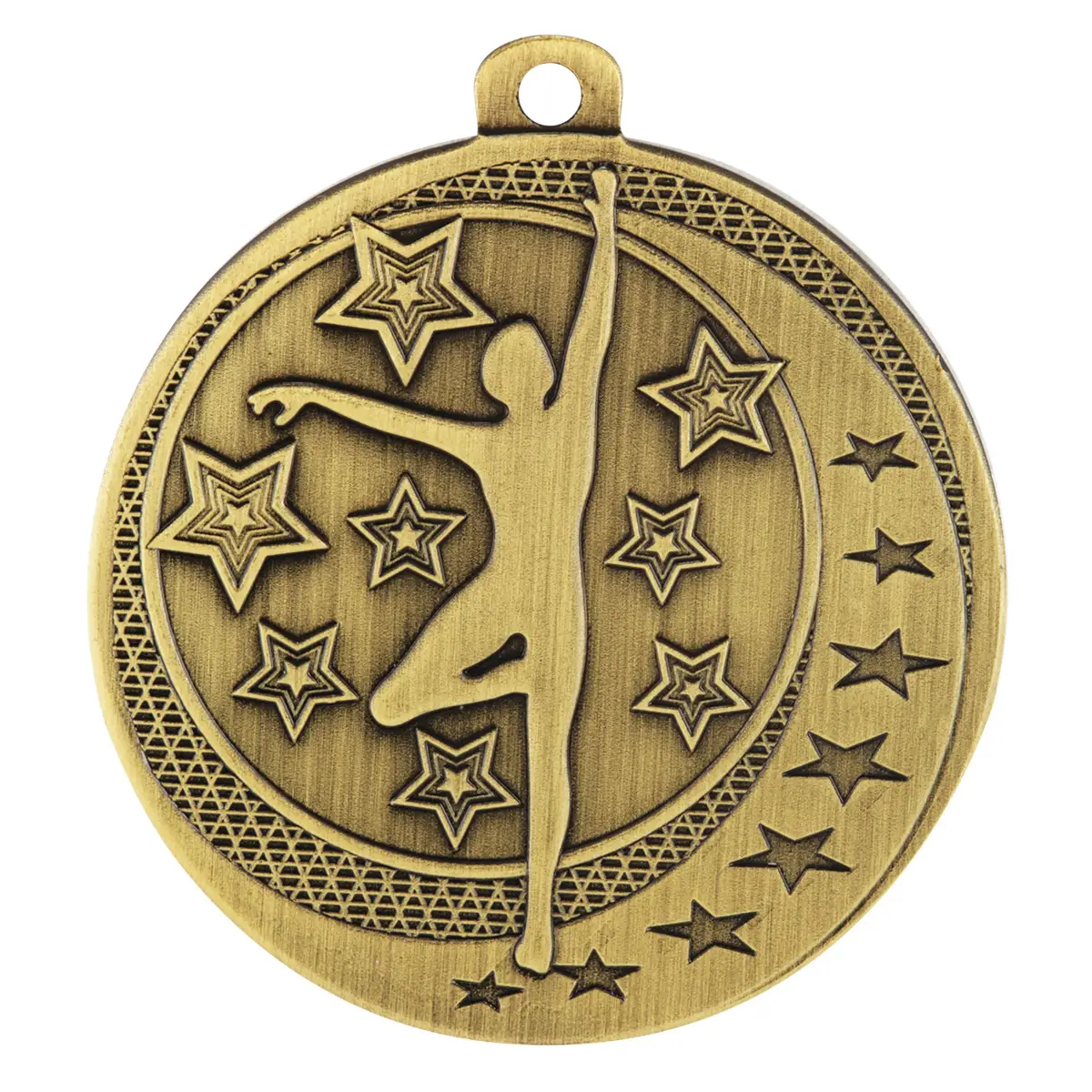 Gold dance wayfare with metal construction