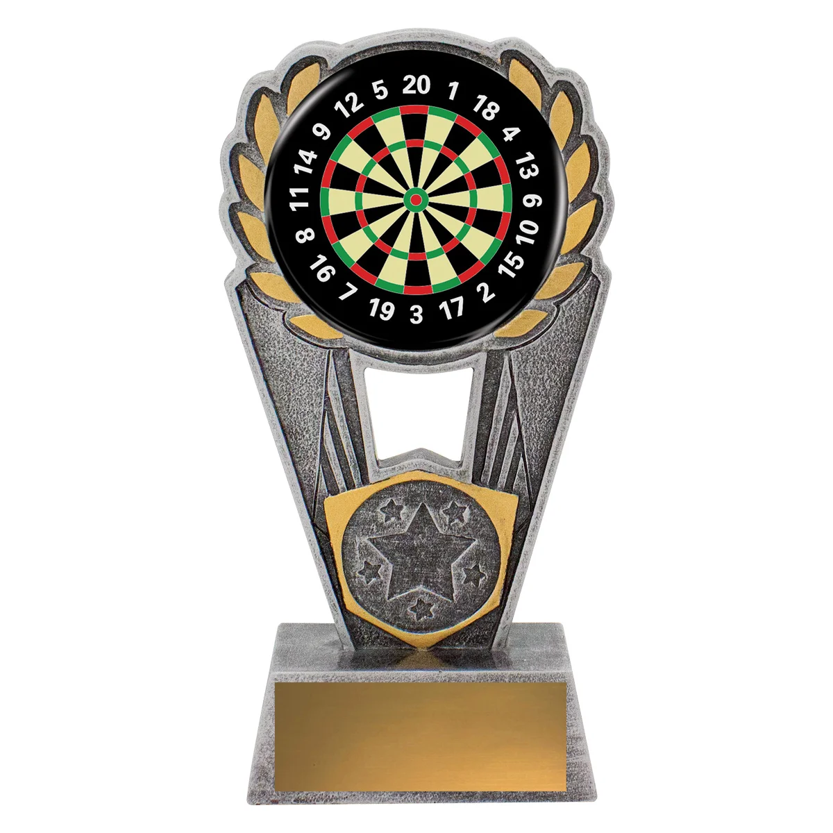 Silver dartboard polaris - colour with resin construction