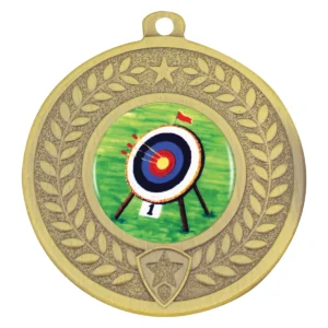 Gold distinction - archery with metal construction