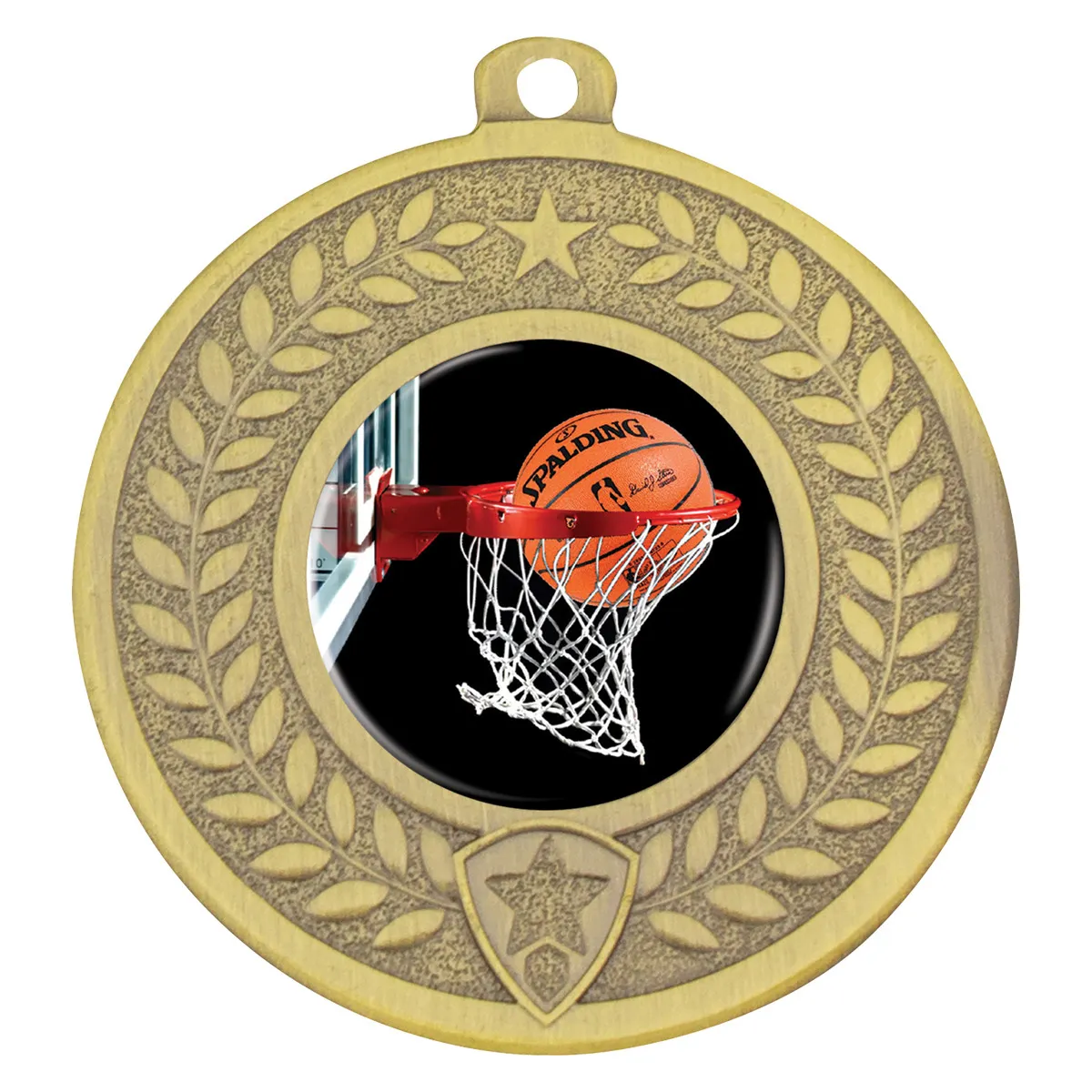 dmc601g-gold Gold distinction - basketball with metal construction