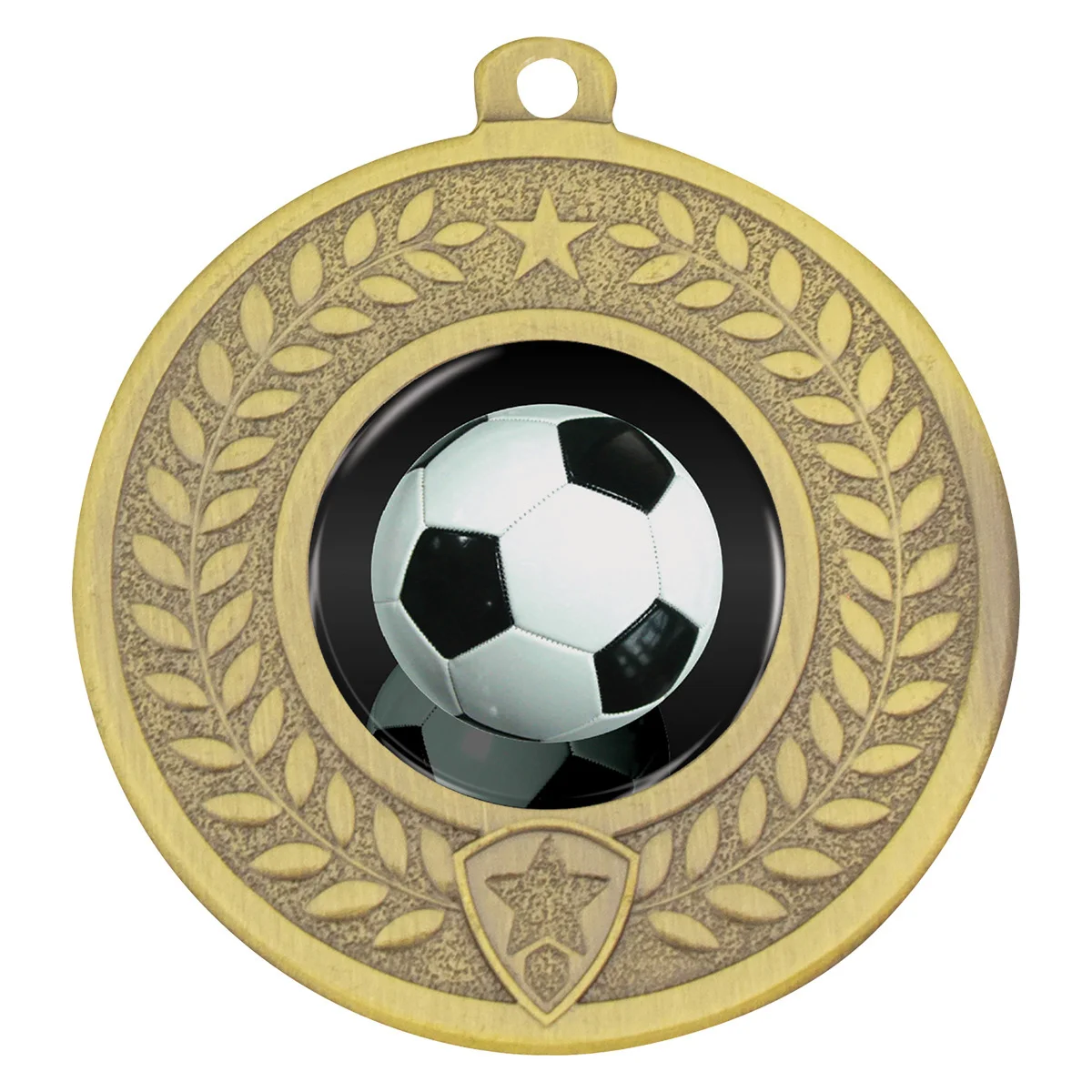 dmc802g-gold Gold distinction - football with metal construction