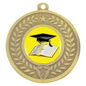 Gold distinction - graduate with metal construction