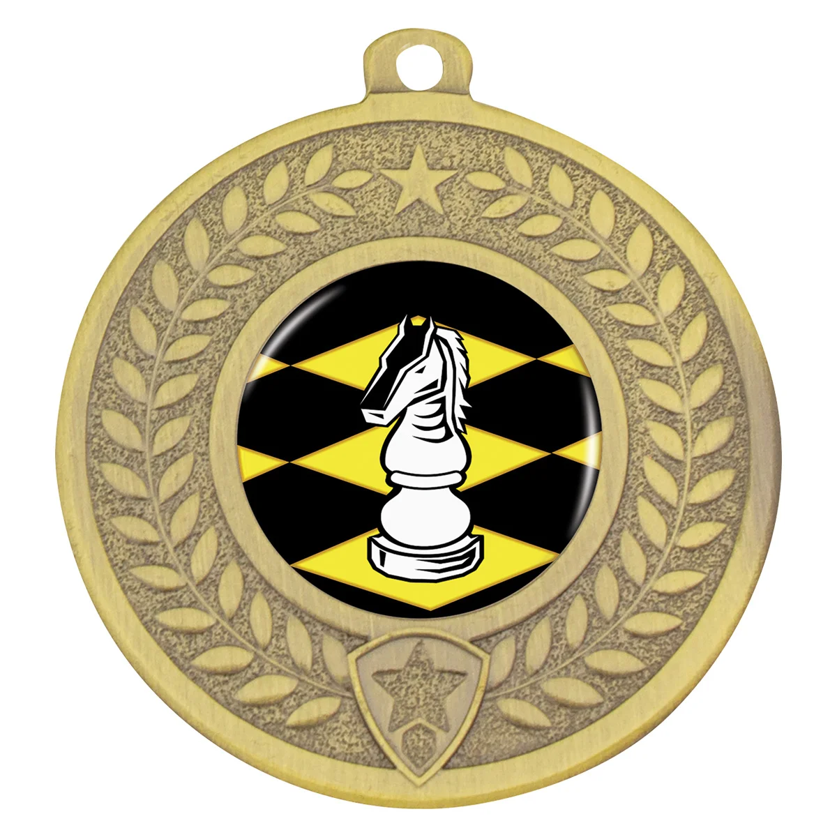 Gold distinction - knight with metal construction