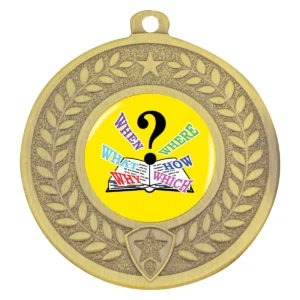 Gold distinction - quiz with metal construction