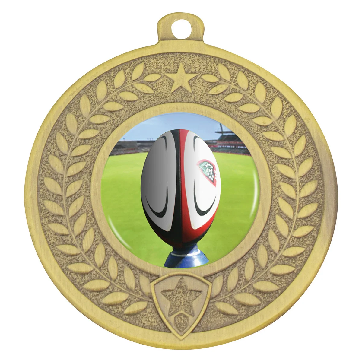 dmc131g-gold Gold distinction - rugby with metal construction