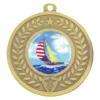 dmk147g-gold Gold distinction - sailing with metal construction