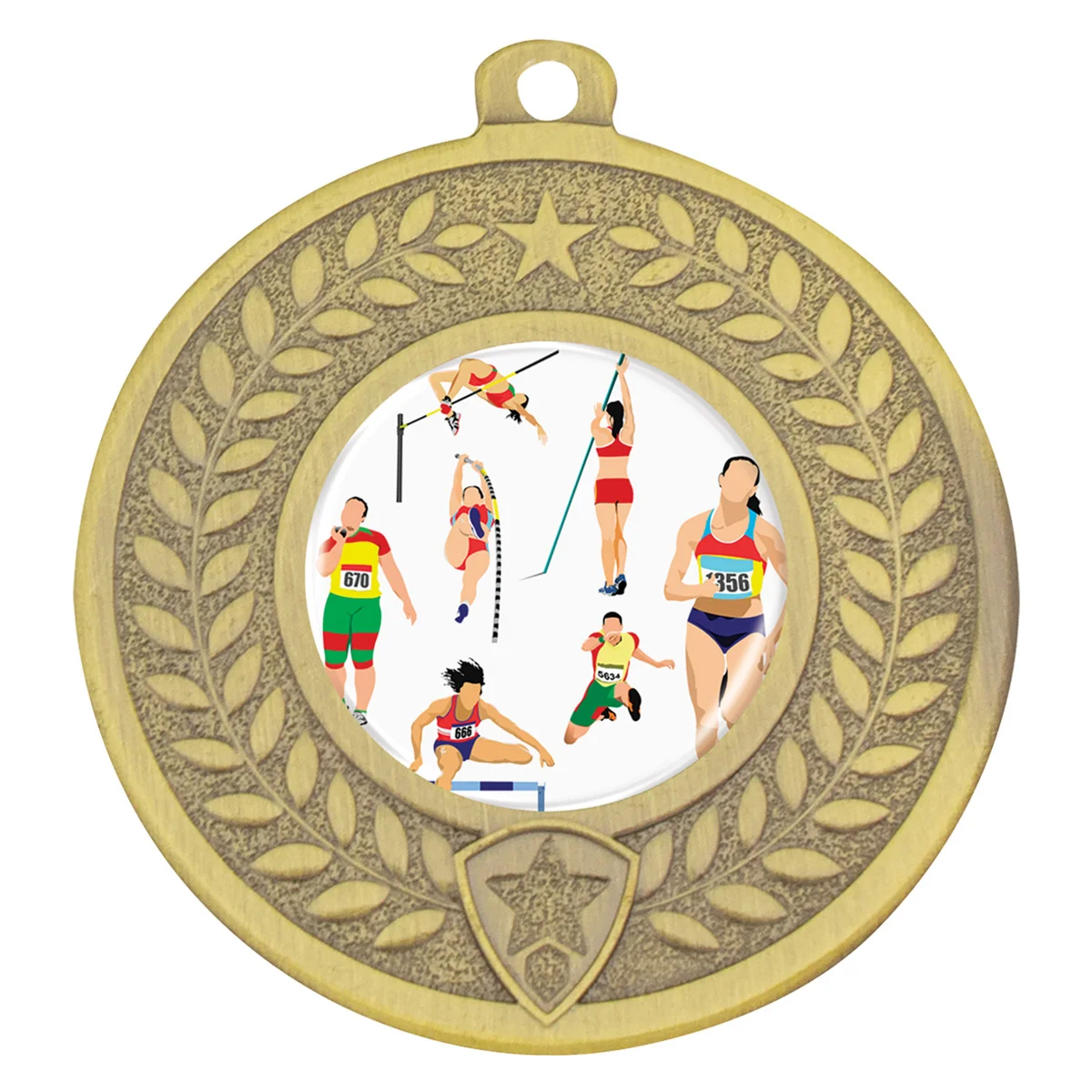 dmc474g-gold Gold distinction - track & field with metal construction