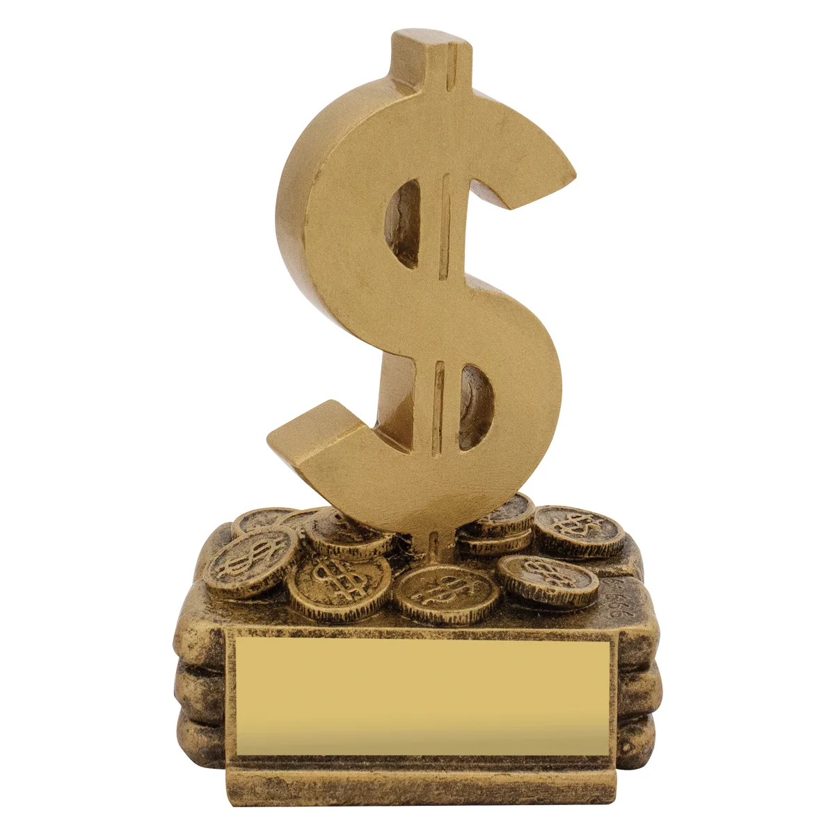 12508-gold Gold dollar award with resin construction