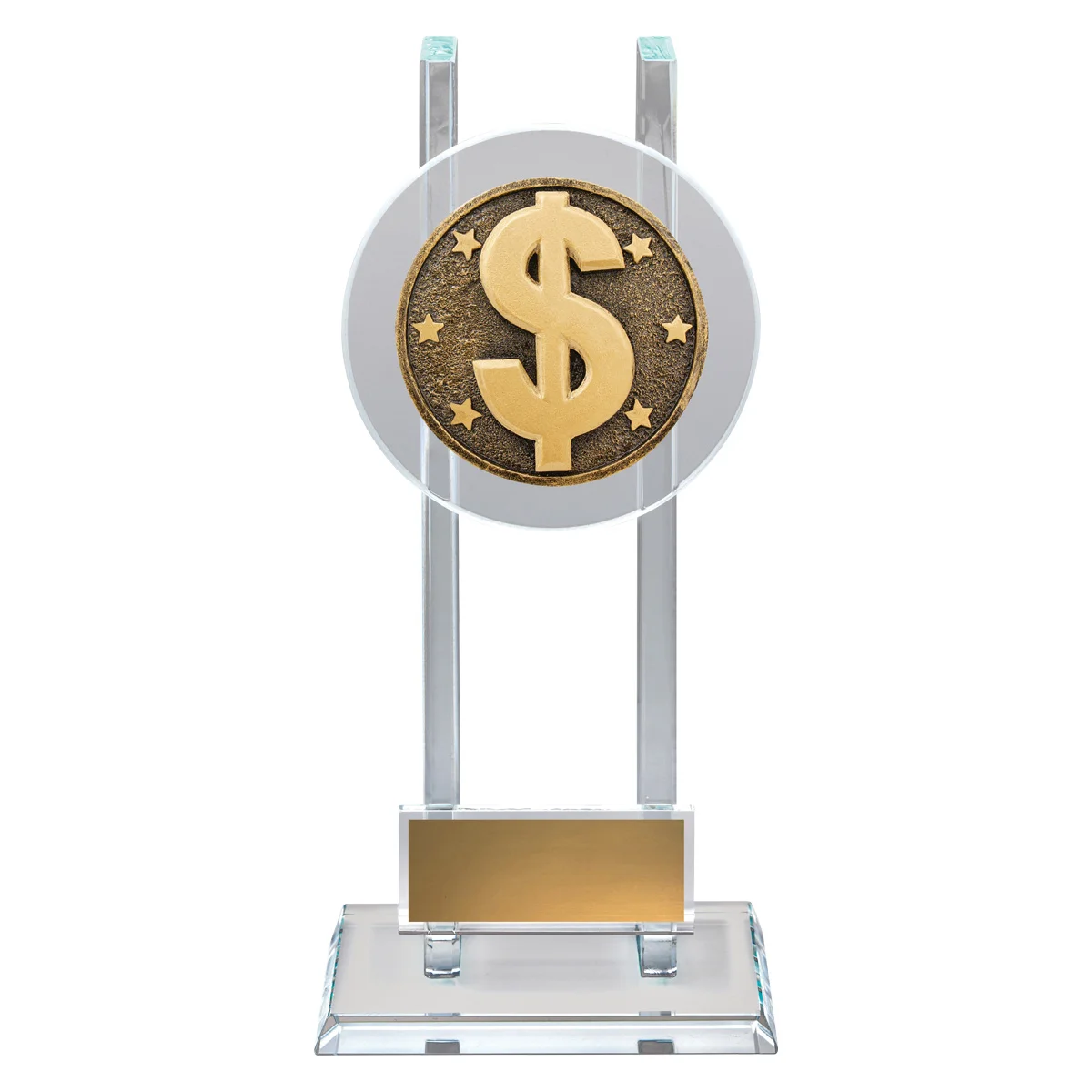 sg298a-gold Gold dollar spartan glass with glass construction