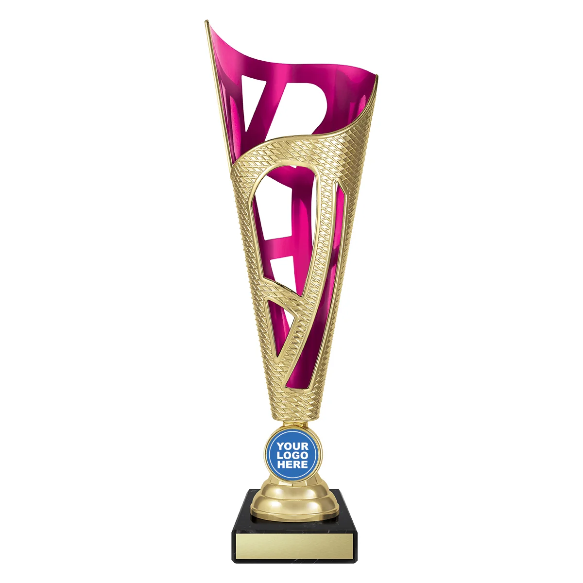 cup55a-pink Pink dragon cup with plastic / marble construction