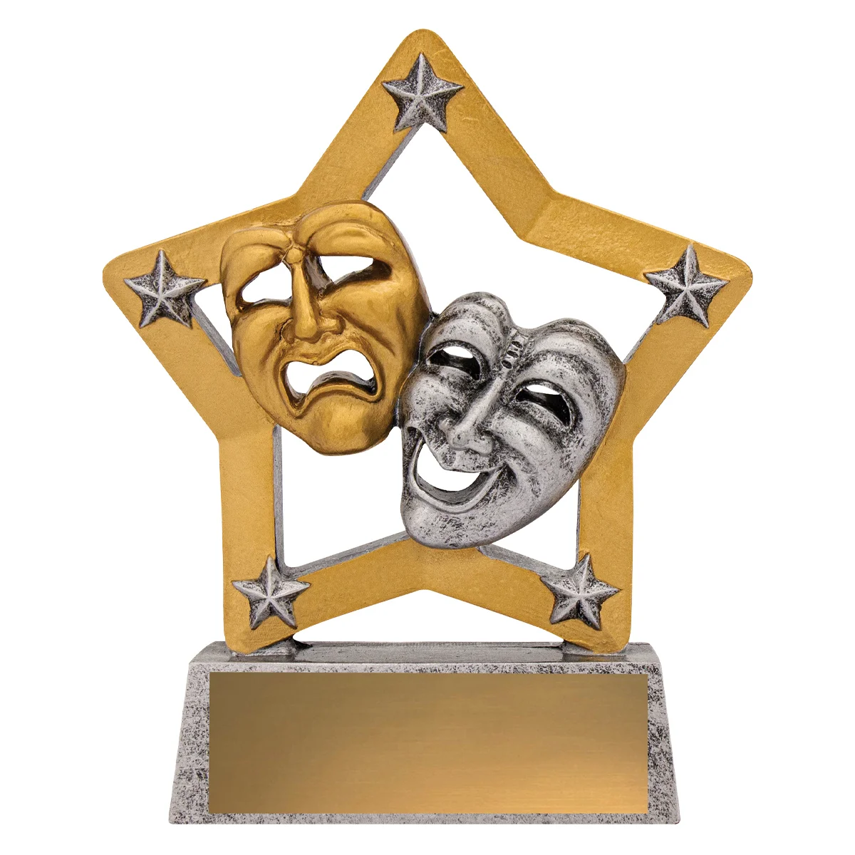 12994-silver Silver drama mini star with resin construction