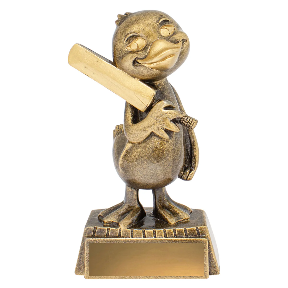 a1901-gold Gold duck trophy with resin construction