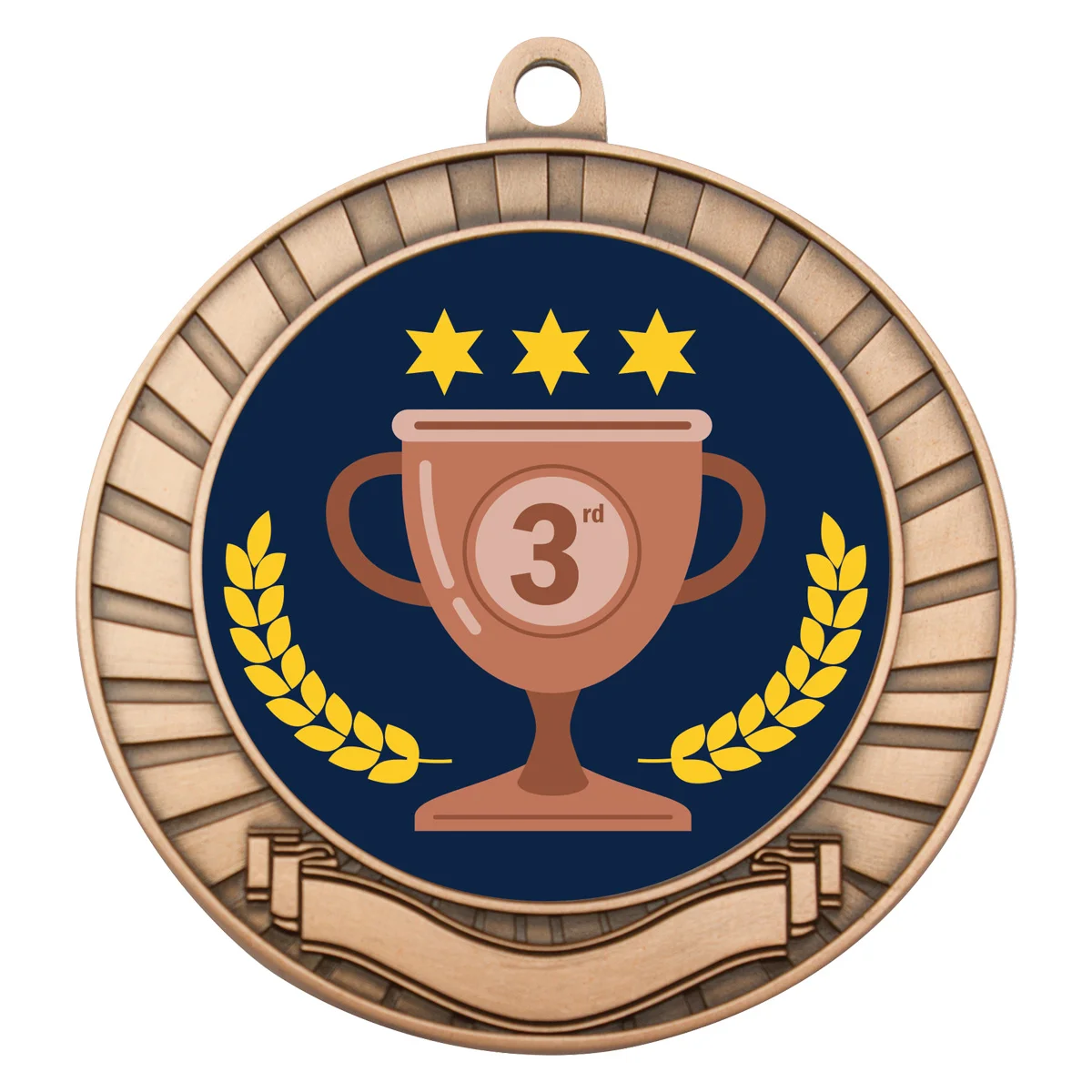 ase293b-bronze Bronze eco scroll - 3rd place with metal construction