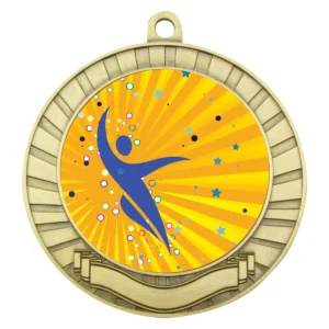 Gold eco scroll - abstract with metal construction