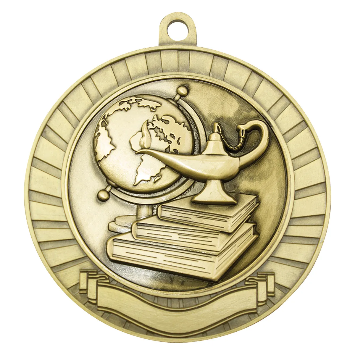 mmy205g-gold Gold eco scroll - academic with metal construction