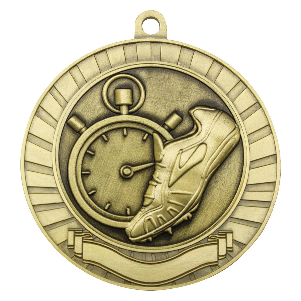 mmy247g-gold Gold eco scroll - athletics with metal construction