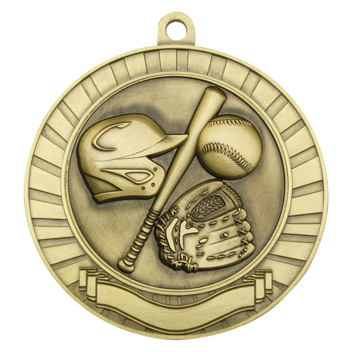 mmy233g-gold Gold eco scroll - baseball / softball with metal construction