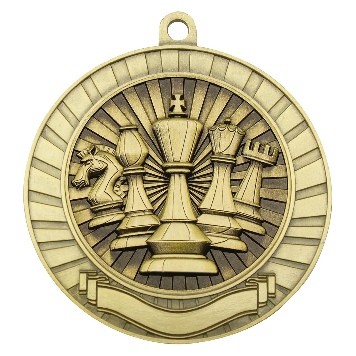 Gold eco scroll - chess with metal construction