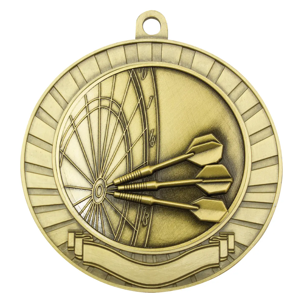 mmy238g-gold Gold eco scroll - darts with metal construction