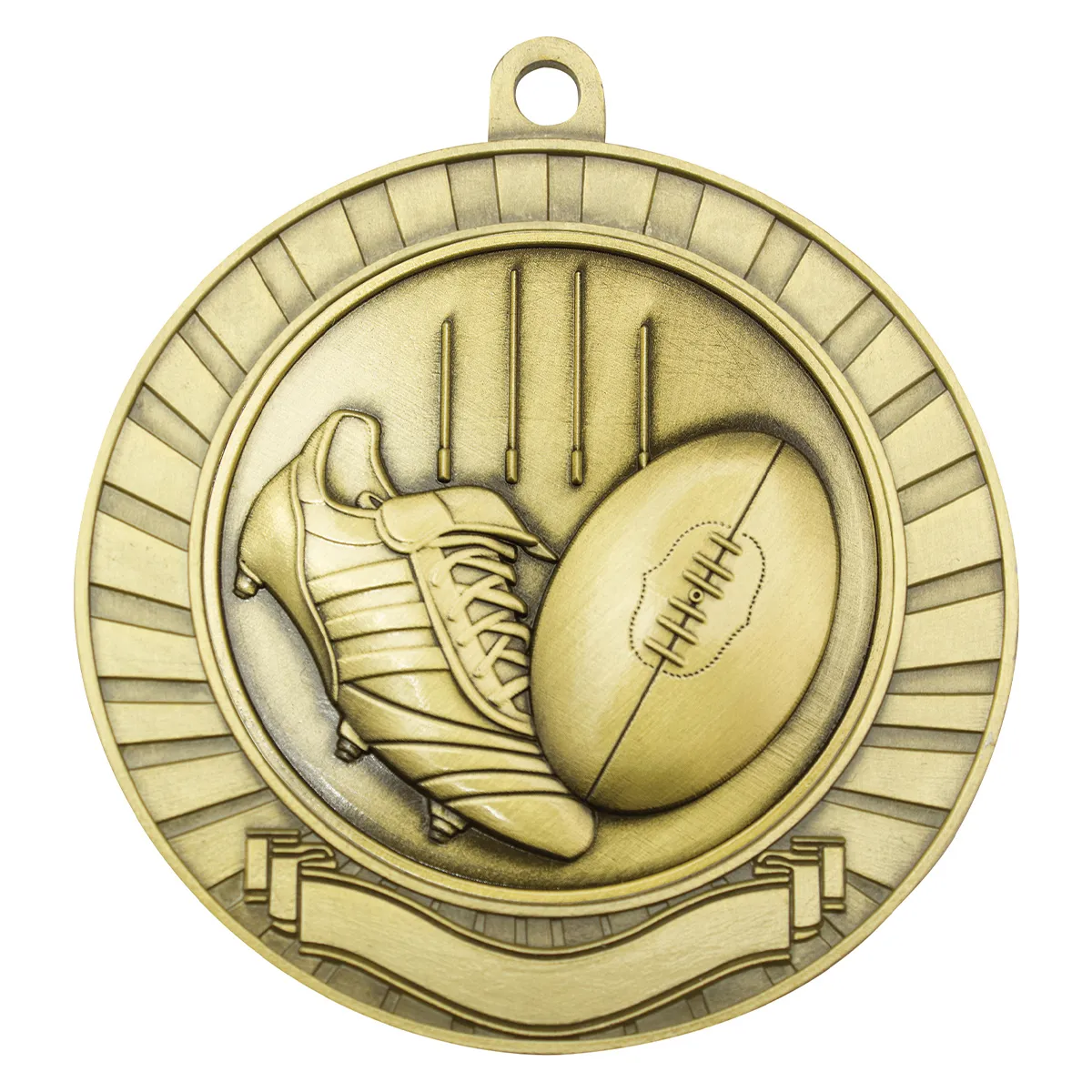 Gold eco scroll - footy with metal construction
