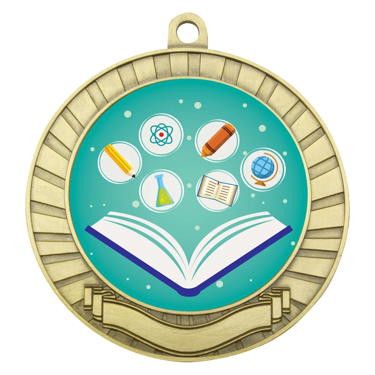 ase222g-gold Gold eco scroll - genius with metal construction