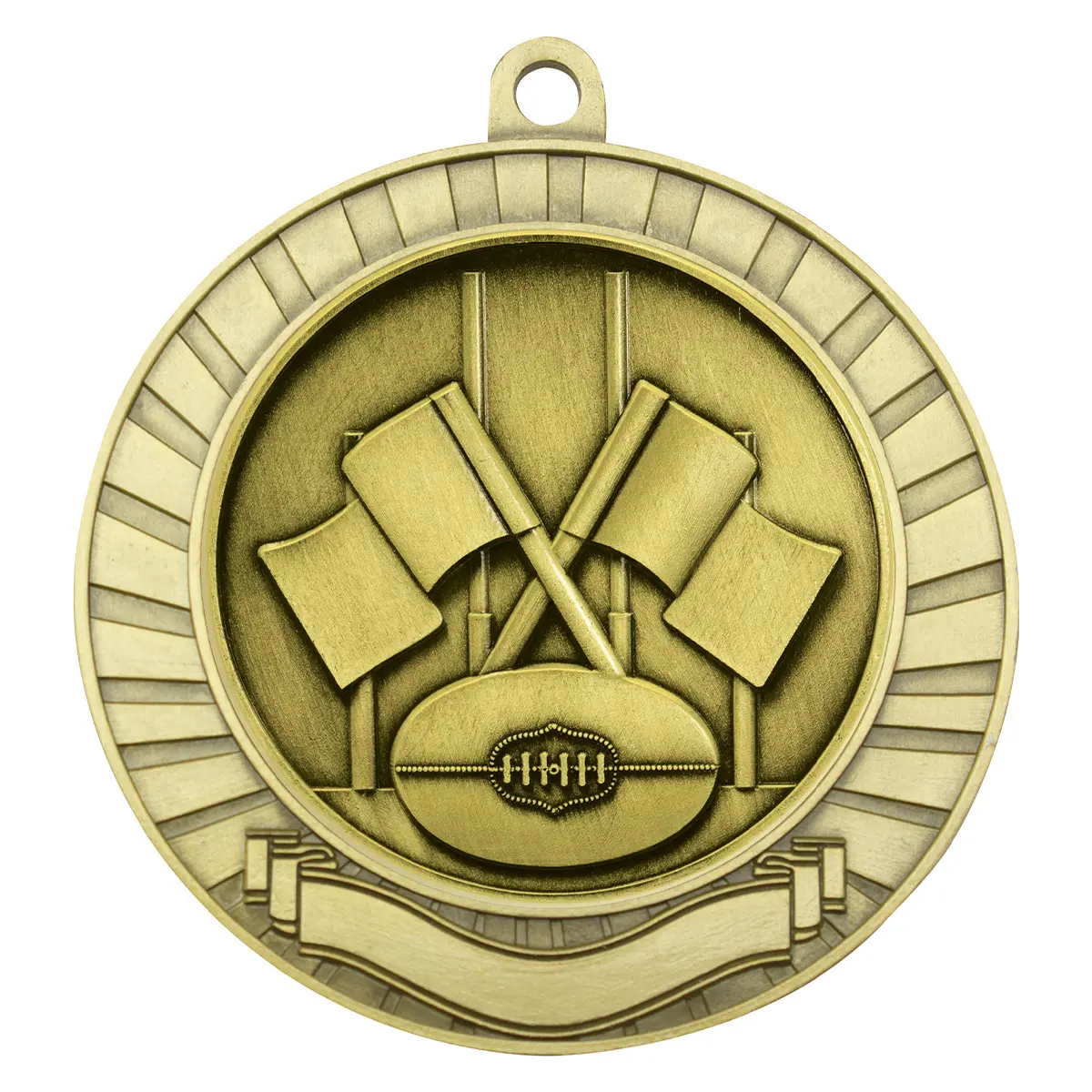 mmy2131g-gold Gold eco scroll - goal flags with metal construction