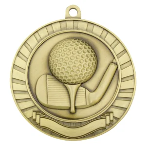 Gold eco scroll - golf with metal construction