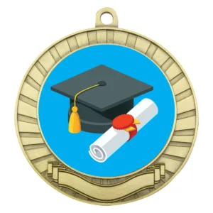 Gold eco scroll - graduate with metal construction