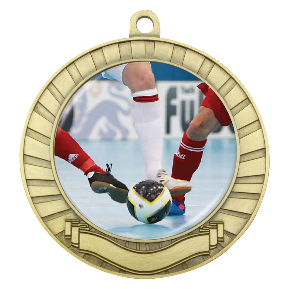 mcy041g-gold Gold eco scroll - indoor / futsal with metal construction