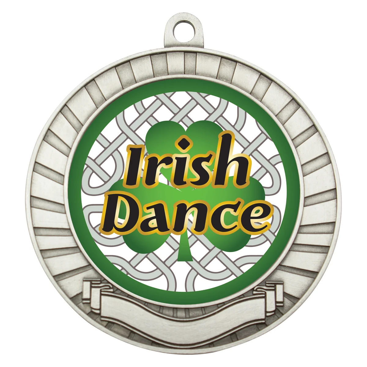 ase261s-silver Silver eco scroll - irish dance with metal construction