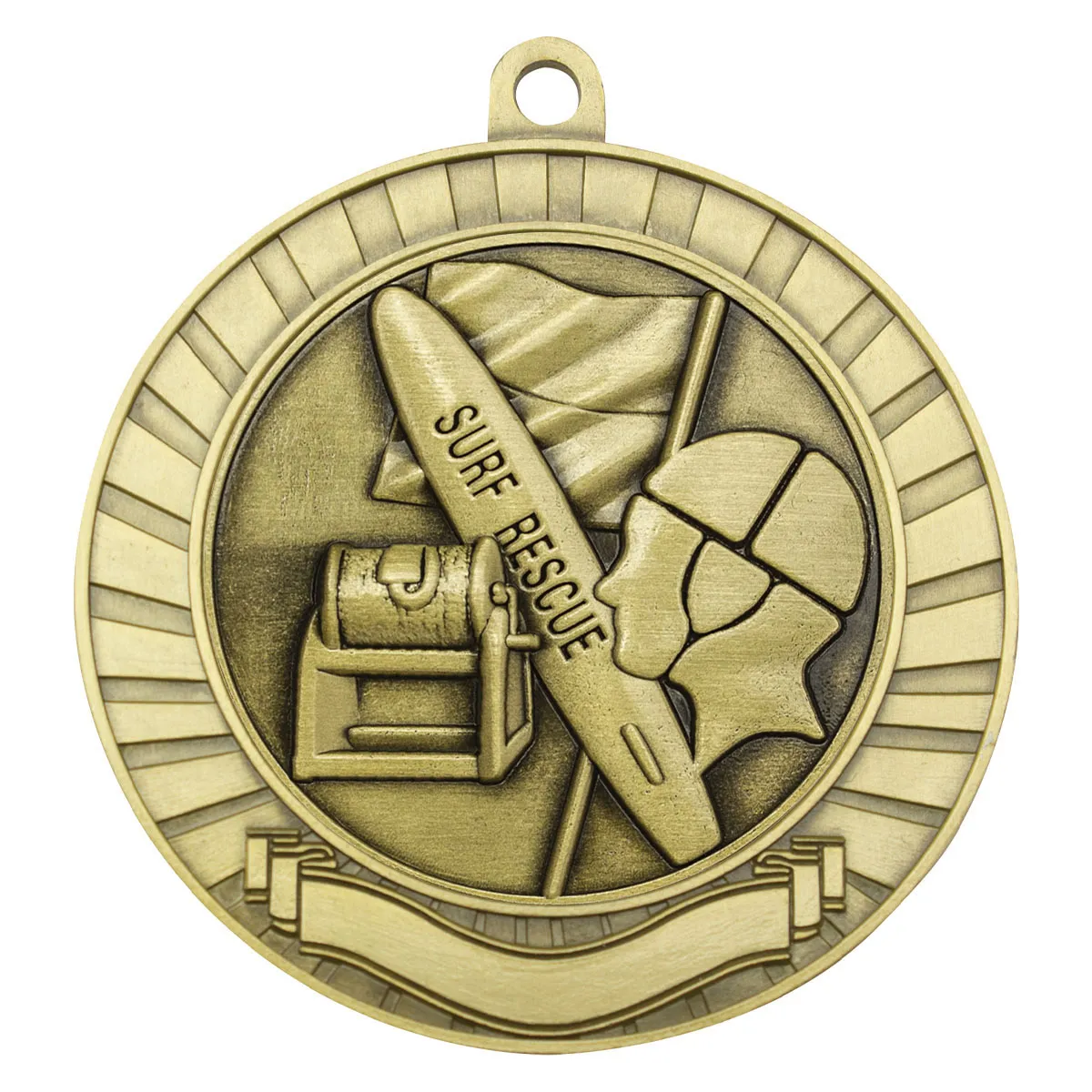 mmy258g-gold Gold eco scroll - lifesaving with metal construction