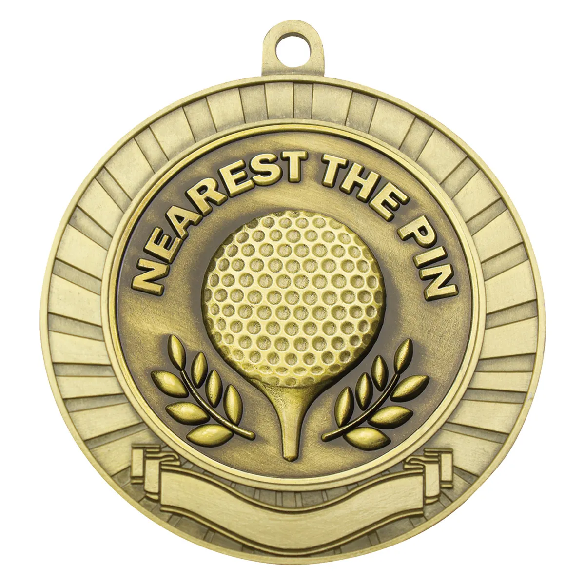 mmy268g-gold Gold eco scroll - nearest the pin with metal construction