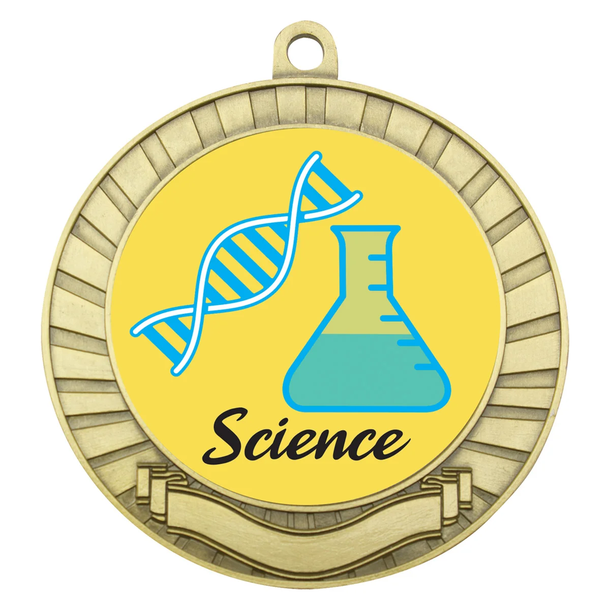 ase225g-gold Gold eco scroll - science with metal construction