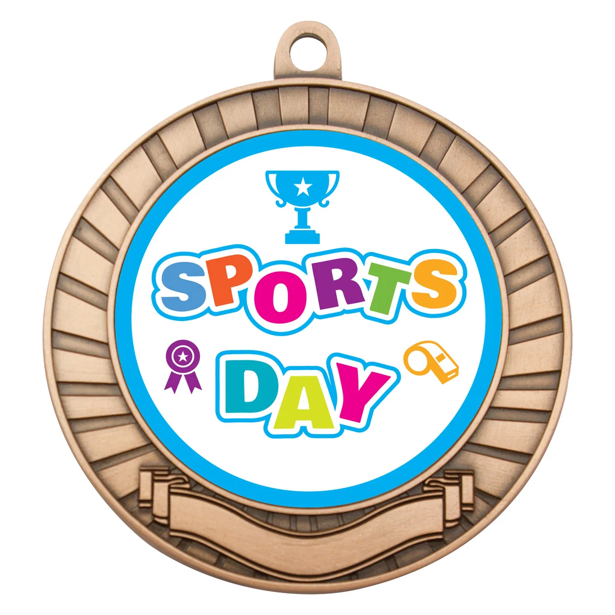 ase265b-bronze Bronze eco scroll - sports day with metal construction