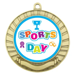 Gold eco scroll - sports day with metal construction
