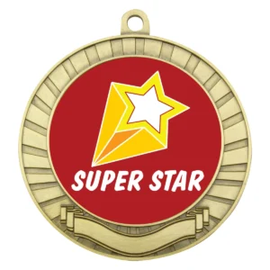 Gold eco scroll - super star with metal construction
