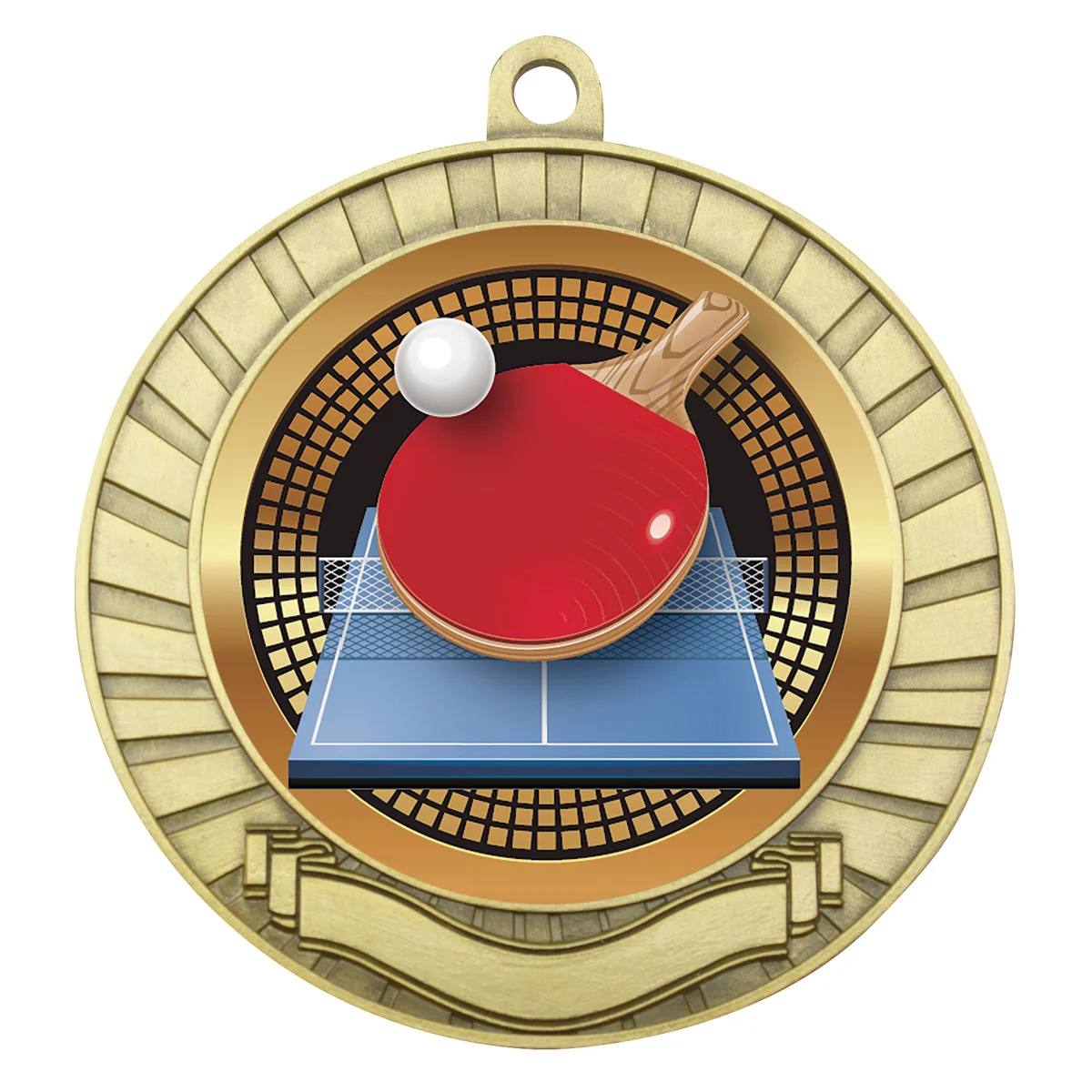 mes266g-gold Gold eco scroll - table tennis with metal construction