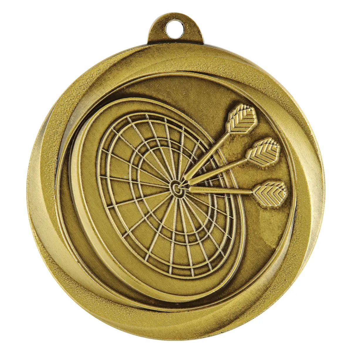 me938g-gold Gold econo darts medal with metal construction