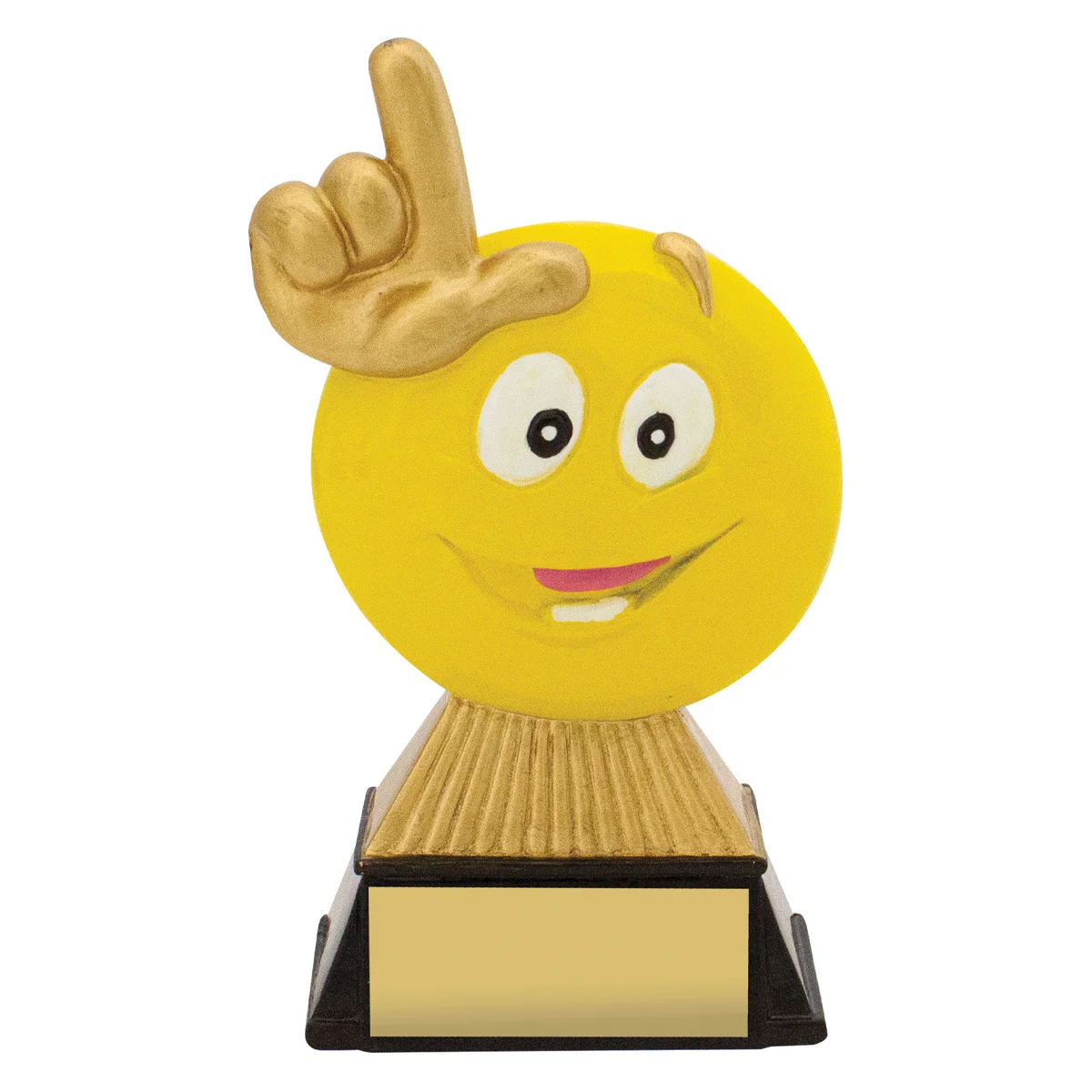 12500-yellow Yellow emoji novelty with resin construction