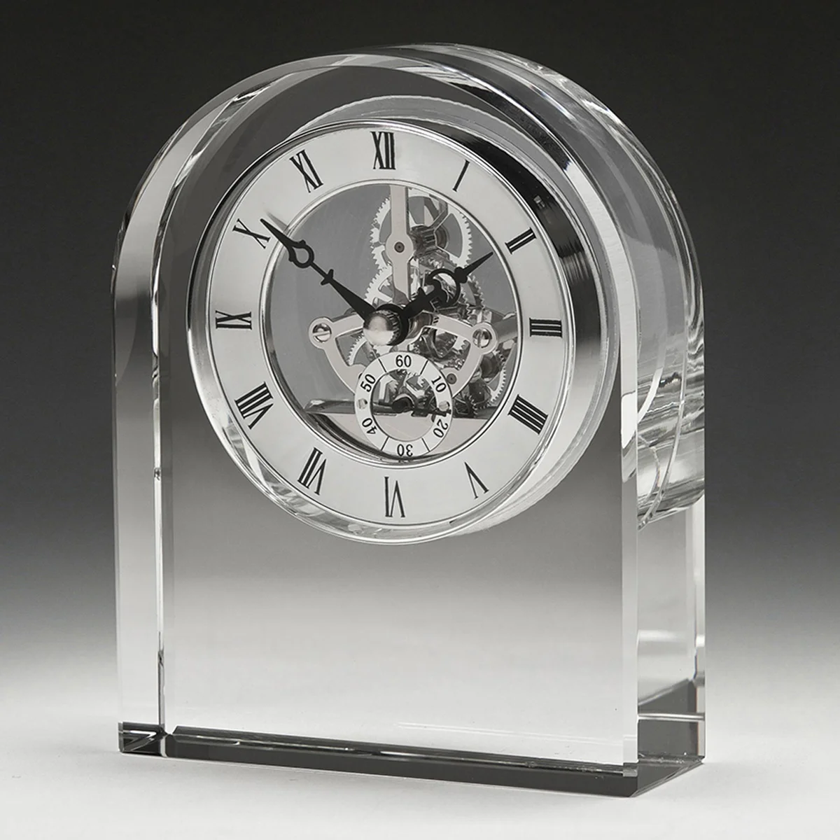 cl854-grey-bg Epoch crystal clock with crystal construction