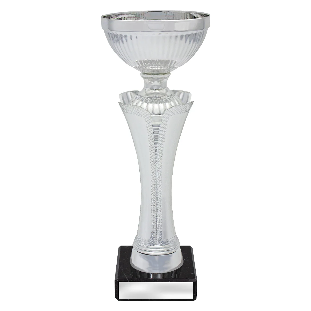 cup150a-silver Silver equity cup with plastic / metal / marble construction