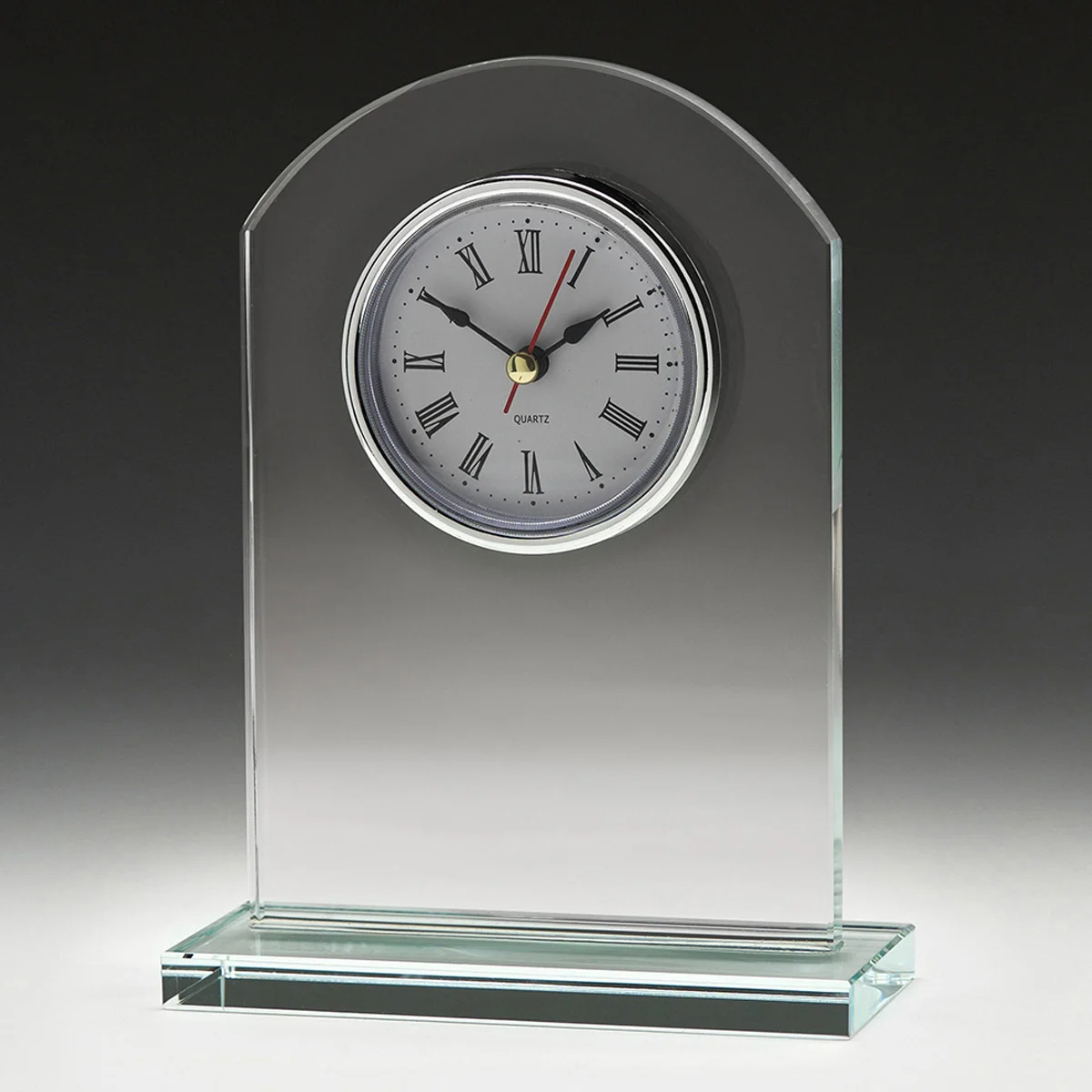 cl1511-grey-bg Executive clock with glass construction