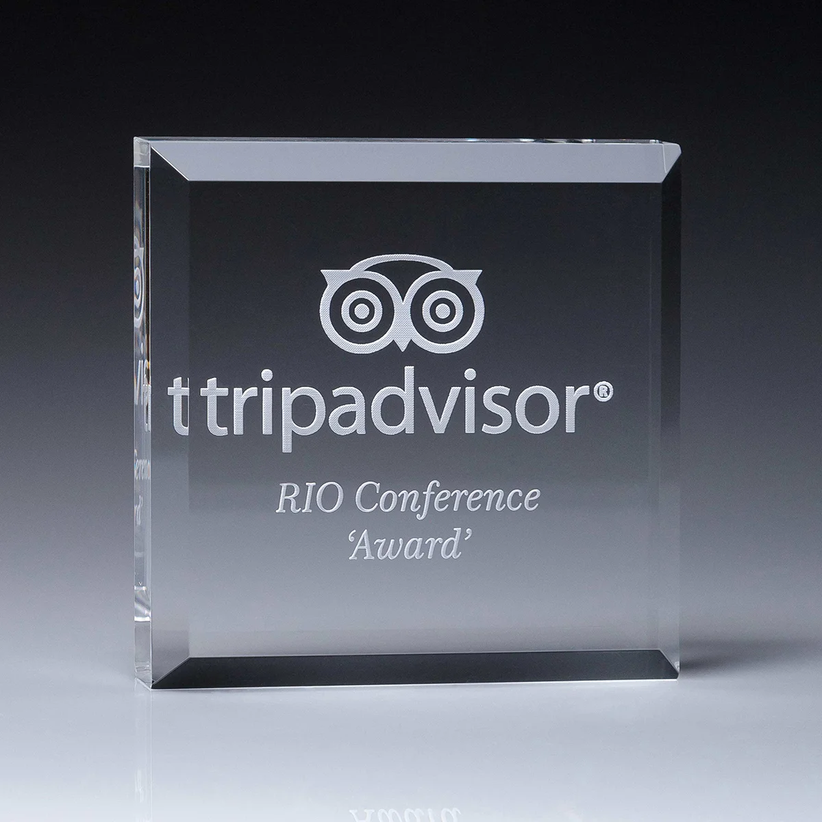 Executive paperweight with acrylic construction