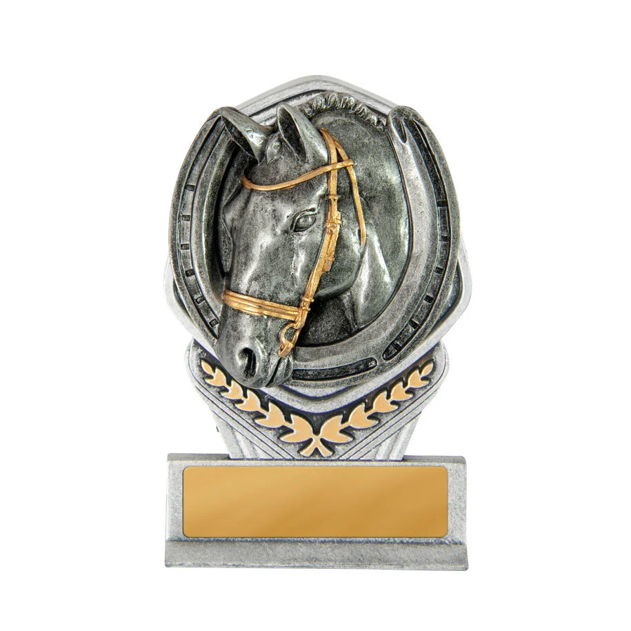 -gold Silver / gold falcon tower-horses with plastic / resin construction
